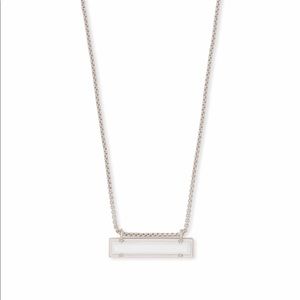 Kendra Scott Silver Pendant Necklace White Pearl